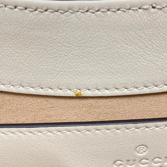Auth GUCCI Padlock/GG Supreme 811705 Beige White PVC Leather Shoulder Bag - Picture 15 of 16